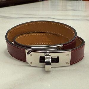 Hermès Kelly Double Tour Leather Bracelet